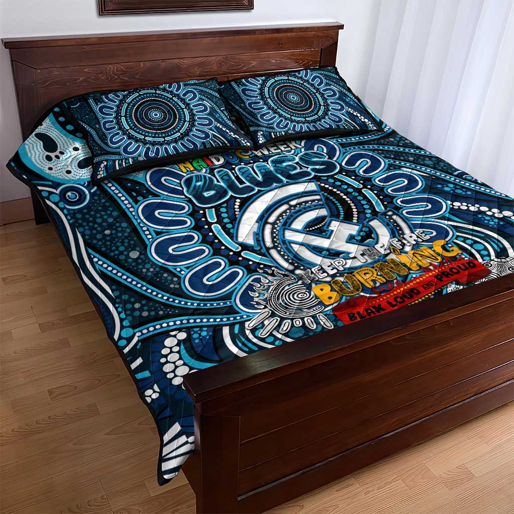 Carlton Blues NAIDOC Week 2024 Quilt Bed Set Mascot Football
