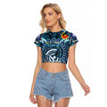 Custom Carlton Blues NAIDOC Week 2024 Raglan Cropped T Shirt Mascot Football