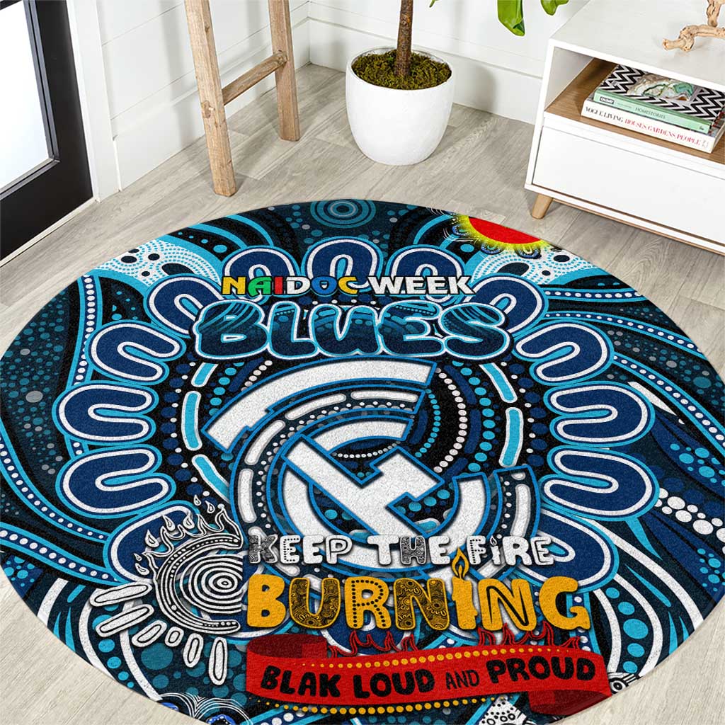 Carlton Blues NAIDOC Week 2024 Round Carpet Mascot Football