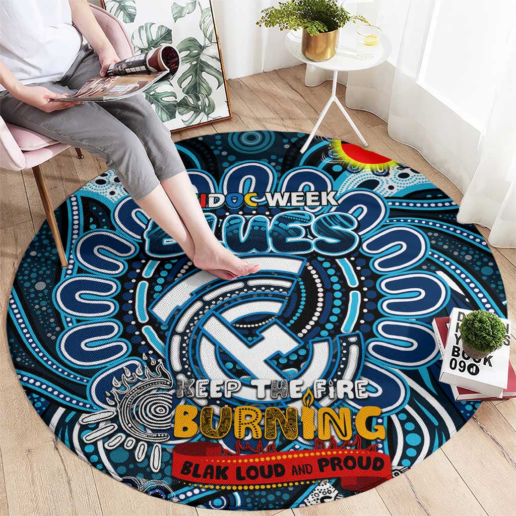 Carlton Blues NAIDOC Week 2024 Round Carpet Mascot Football