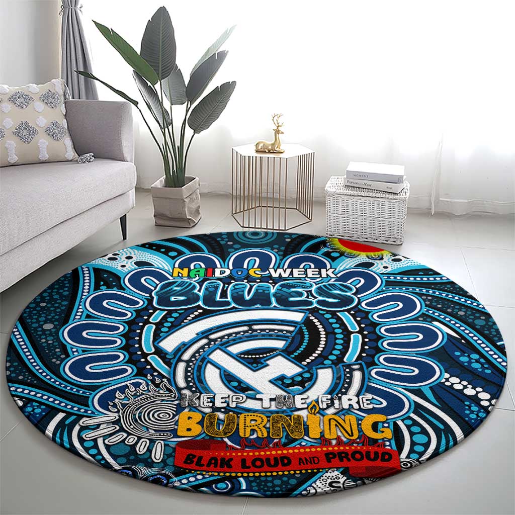 Carlton Blues NAIDOC Week 2024 Round Carpet Mascot Football