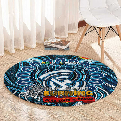 Carlton Blues NAIDOC Week 2024 Round Carpet Mascot Football