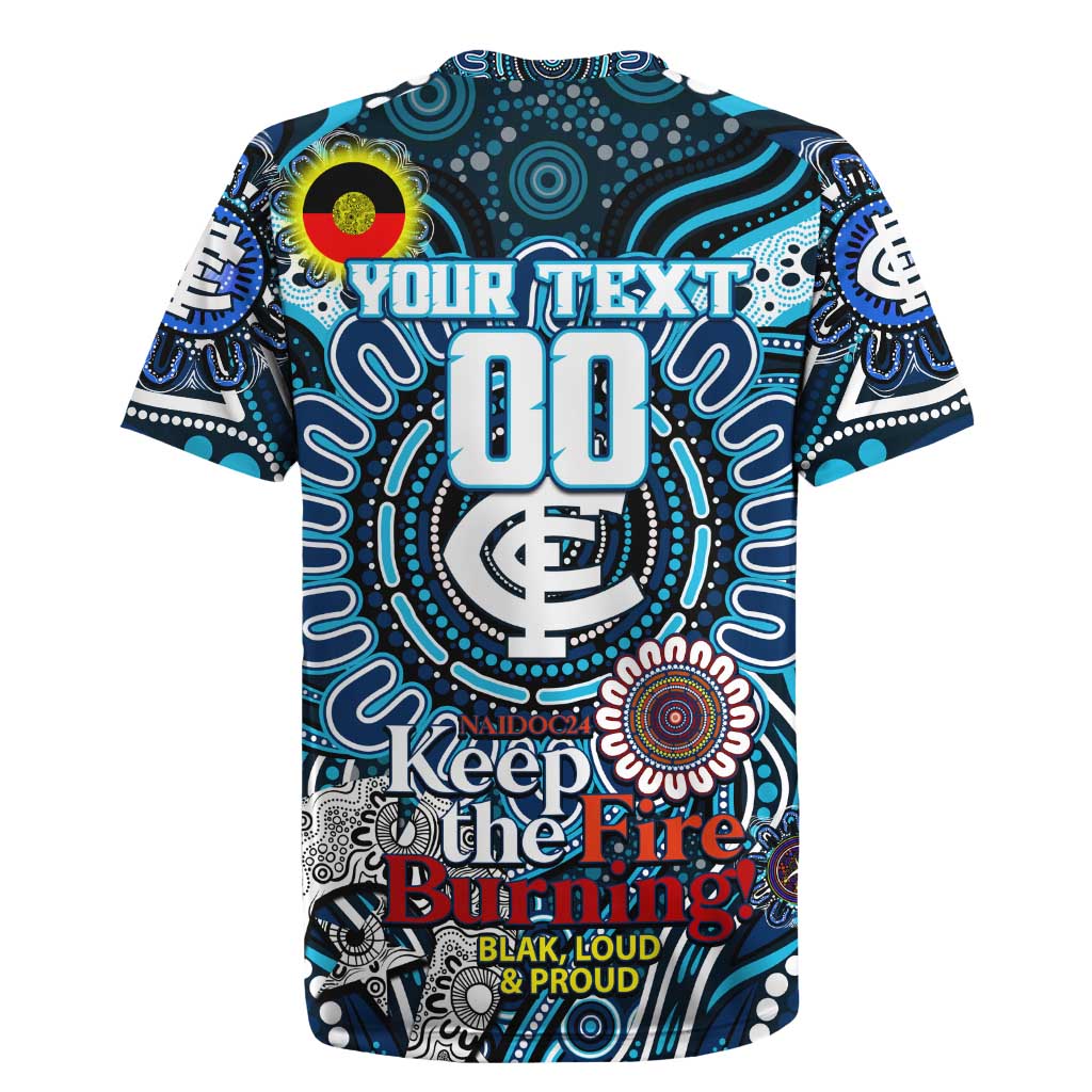 Custom Carlton Blues NAIDOC Week 2024 Rugby Jersey Mascot Football