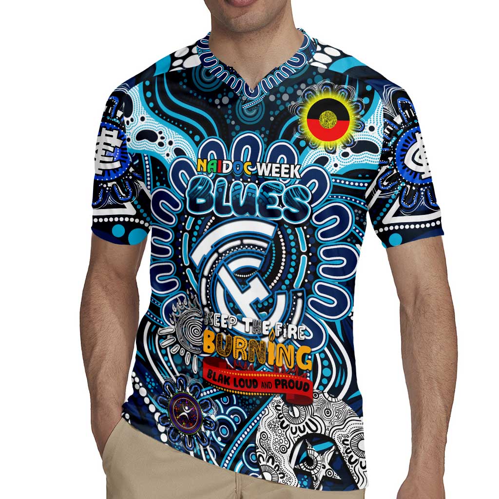 Custom Carlton Blues NAIDOC Week 2024 Rugby Jersey Mascot Football