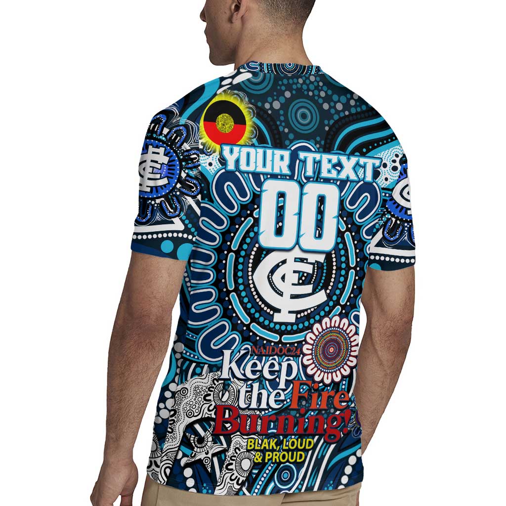 Custom Carlton Blues NAIDOC Week 2024 Rugby Jersey Mascot Football