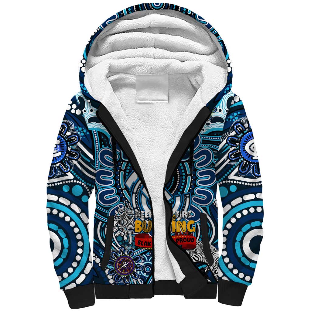 Custom Carlton Blues NAIDOC Week 2024 Sherpa Hoodie Mascot Football