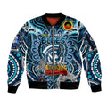 Custom Carlton Blues NAIDOC Week 2024 Sleeve Zip Bomber Jacket Mascot Football