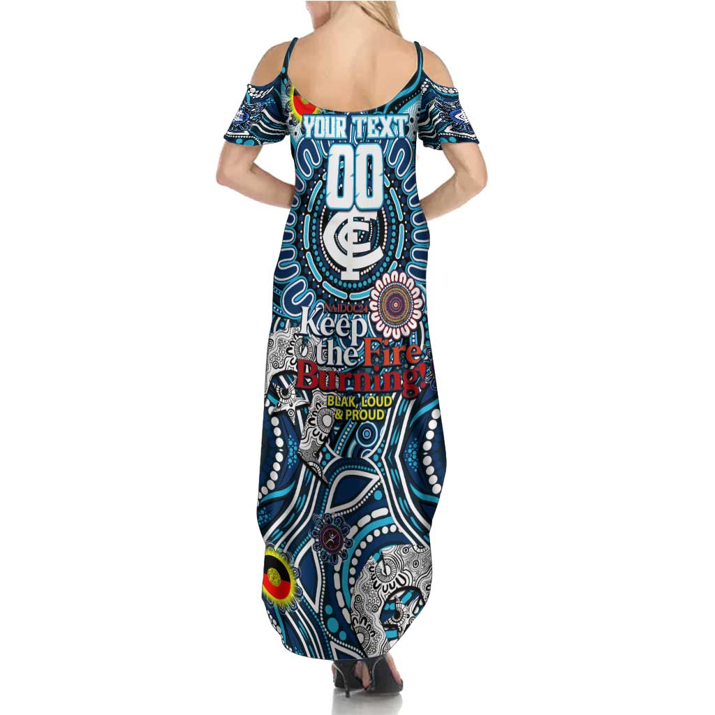Custom Carlton Blues NAIDOC Week 2024 Summer Maxi Dress Mascot Football