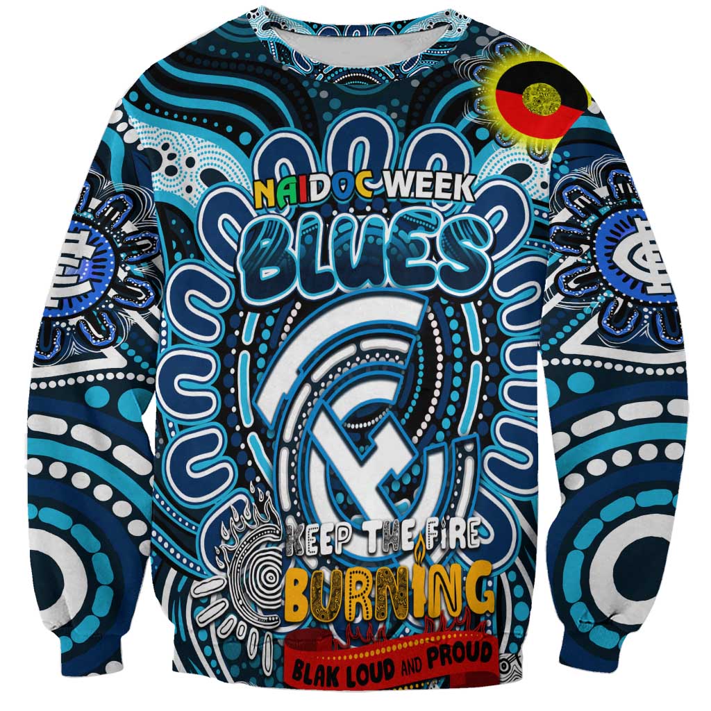 Custom Carlton Blues NAIDOC Week 2024 Sweatshirt Mascot Football