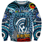 Custom Carlton Blues NAIDOC Week 2024 Sweatshirt Mascot Football