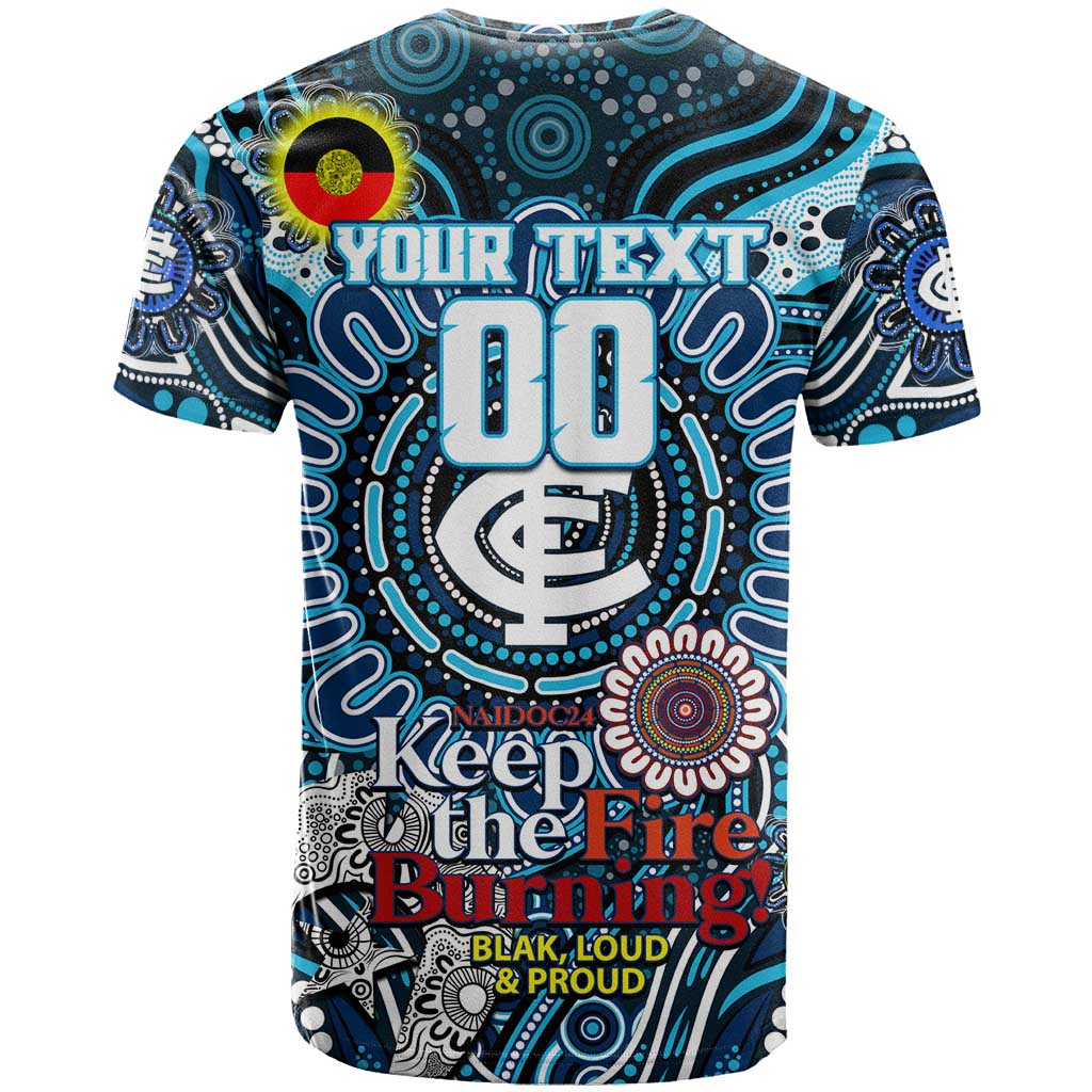 Custom Carlton Blues NAIDOC Week 2024 T Shirt Mascot Football