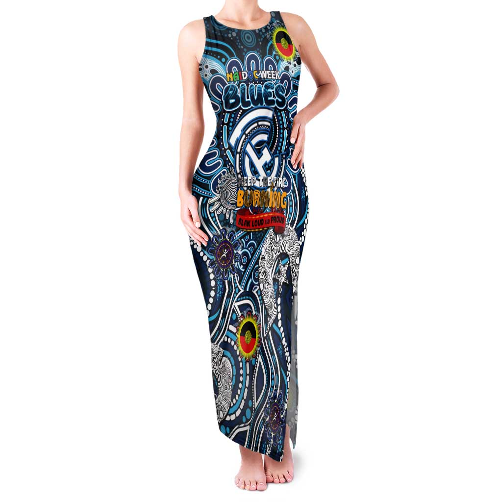 Custom Carlton Blues NAIDOC Week 2024 Tank Maxi Dress Mascot Football