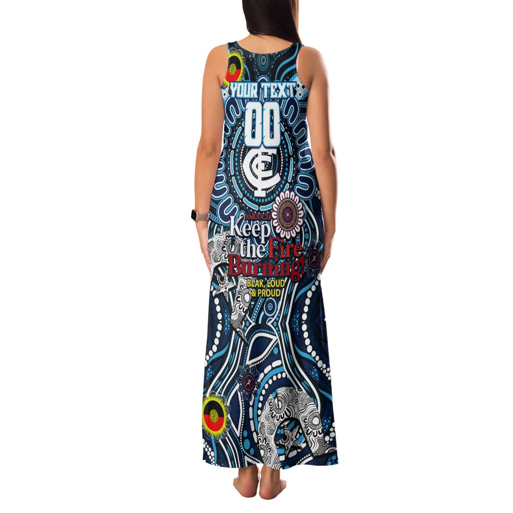 Custom Carlton Blues NAIDOC Week 2024 Tank Maxi Dress Mascot Football