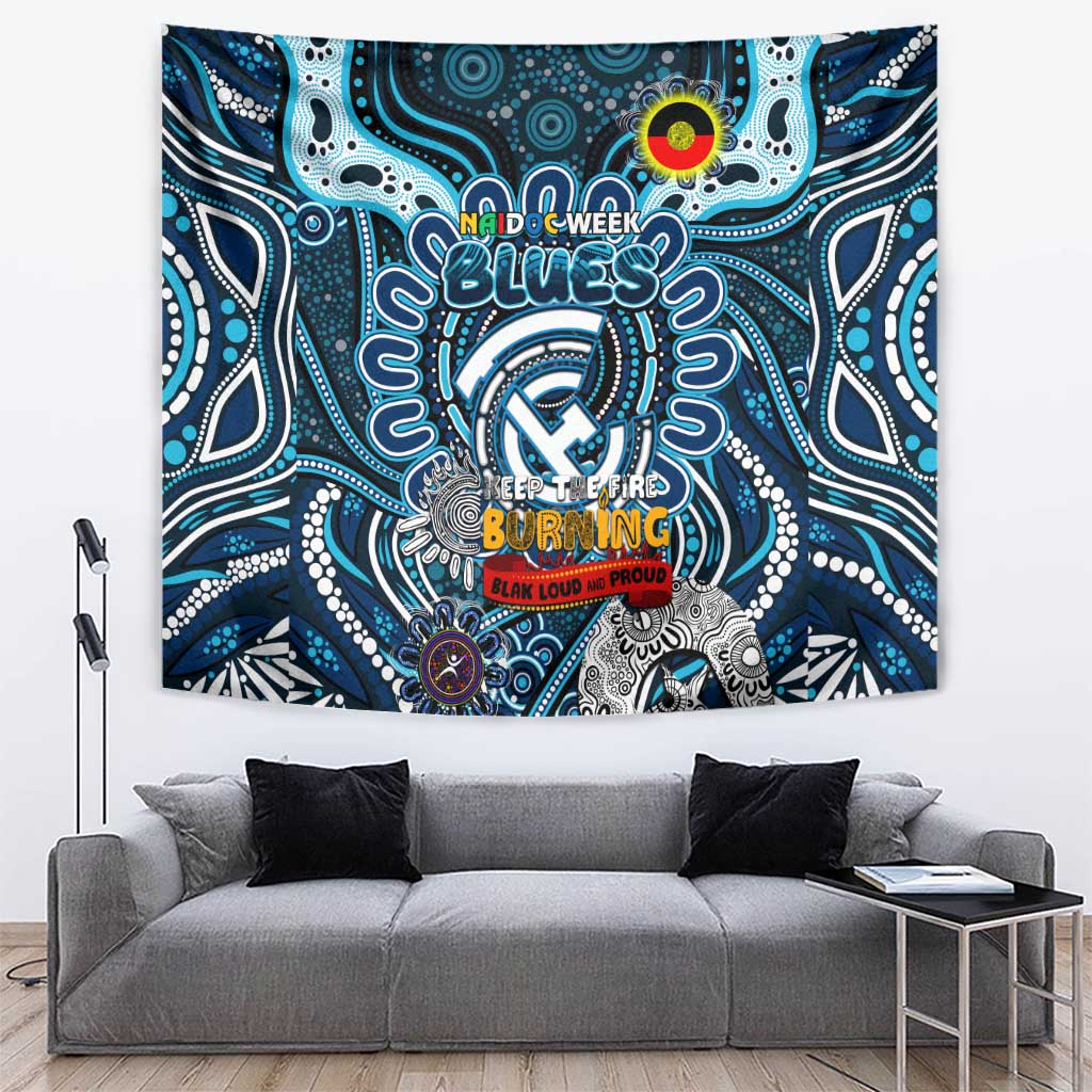 Carlton Blues NAIDOC Week 2024 Tapestry Mascot Football