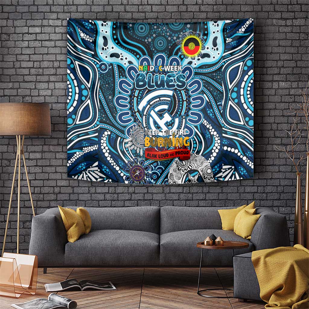 Carlton Blues NAIDOC Week 2024 Tapestry Mascot Football