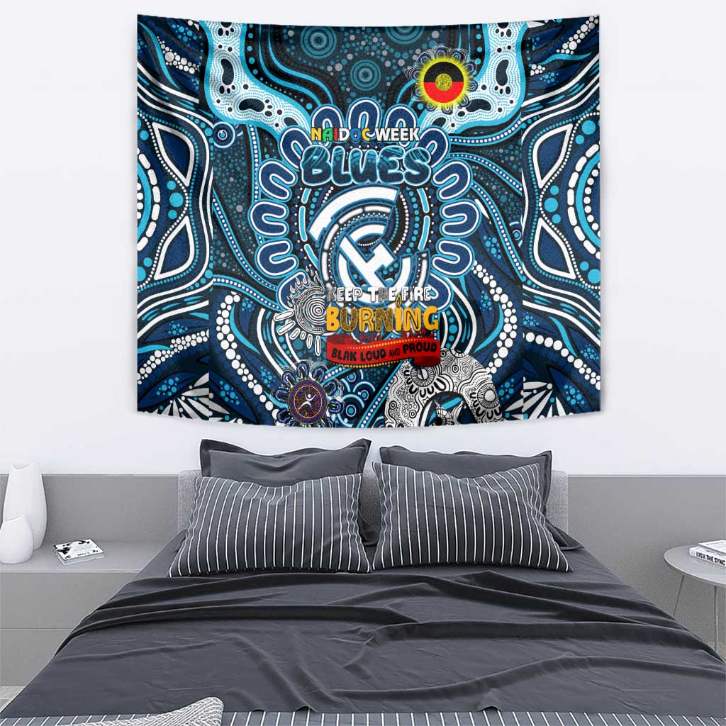 Carlton Blues NAIDOC Week 2024 Tapestry Mascot Football