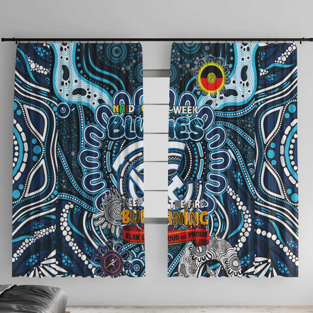 Carlton Blues NAIDOC Week 2024 Window Curtain Mascot Football