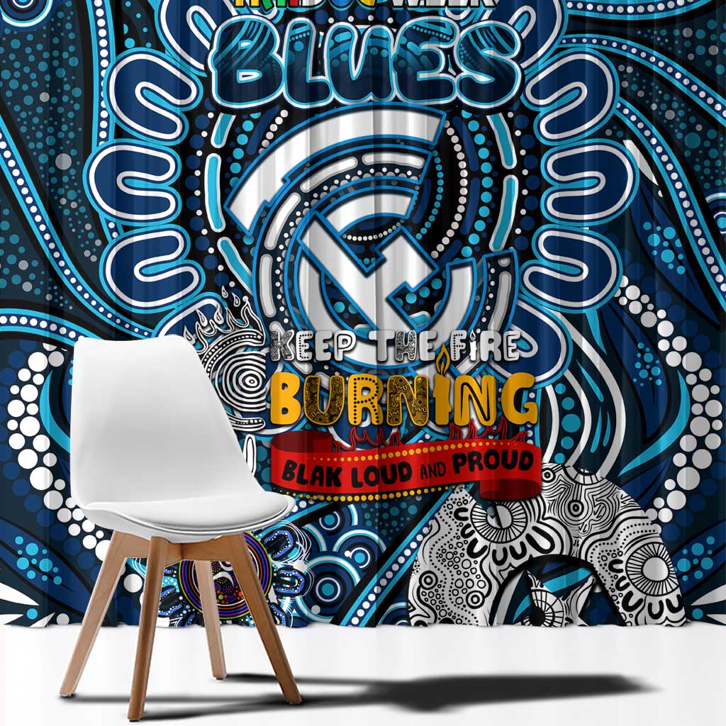 Carlton Blues NAIDOC Week 2024 Window Curtain Mascot Football