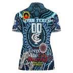 Custom Carlton Blues NAIDOC Week 2024 Women Polo Shirt Mascot Football