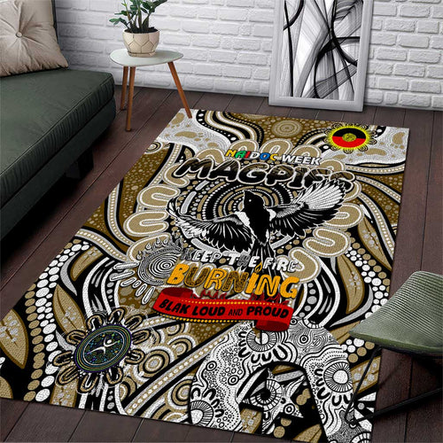 Collingwood Magpies NAIDOC Week 2024 Area Rug Mascot Football