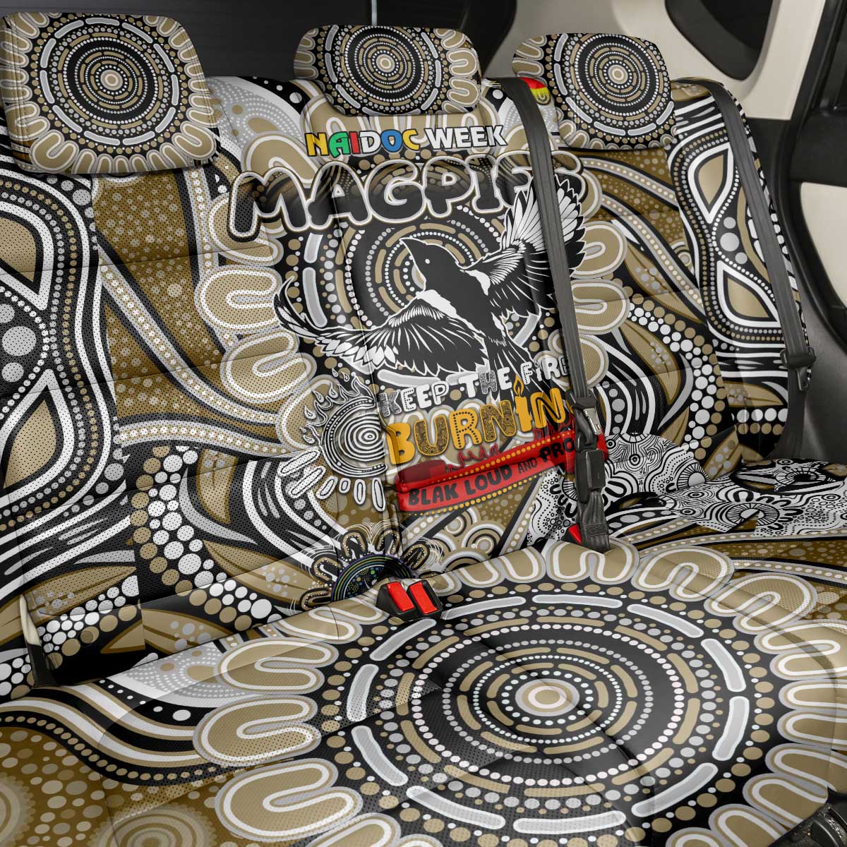 Collingwood Magpies NAIDOC Week 2024 Back Car Seat Cover Mascot Football
