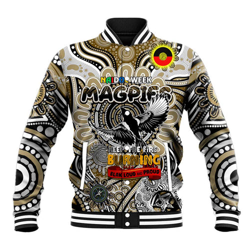Custom Collingwood Magpies NAIDOC Week 2024 Baseball Jacket Mascot Football