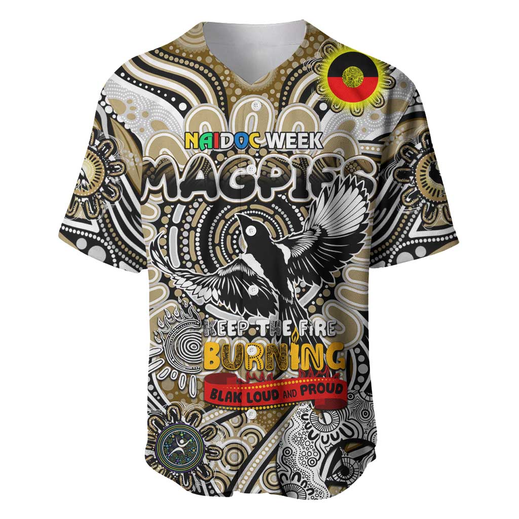 Custom Collingwood Magpies NAIDOC Week 2024 Baseball Jersey Mascot Football