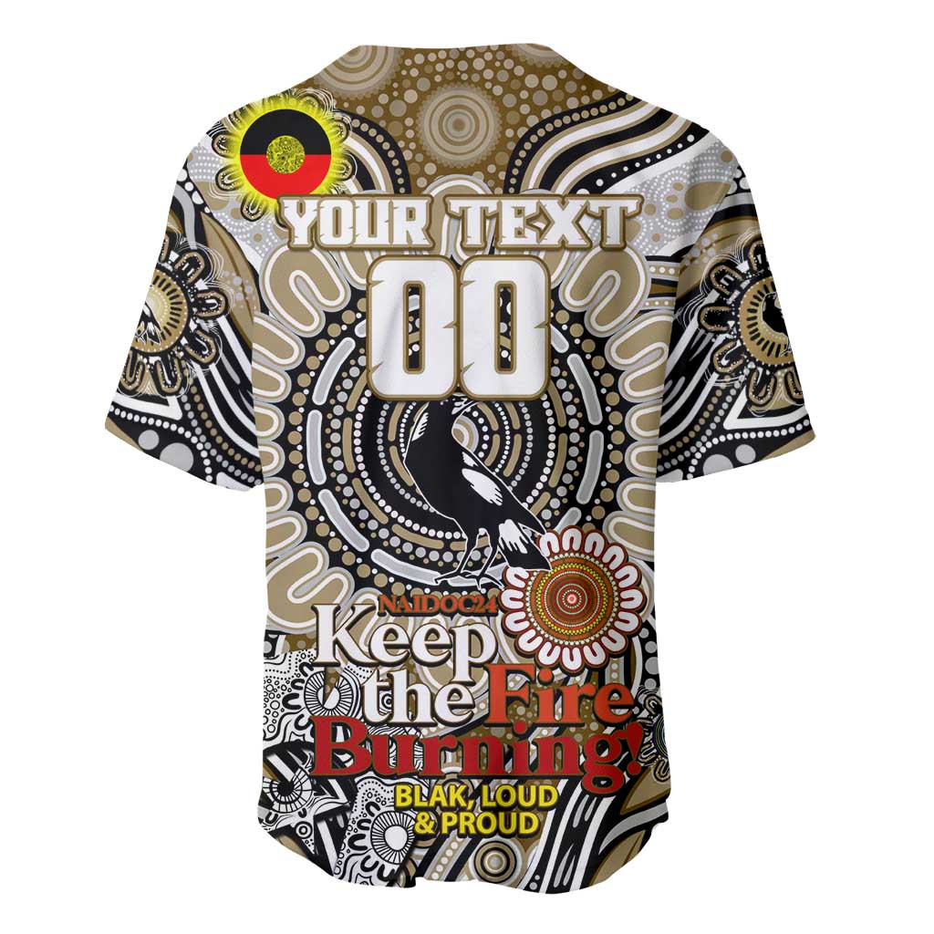 Custom Collingwood Magpies NAIDOC Week 2024 Baseball Jersey Mascot Football