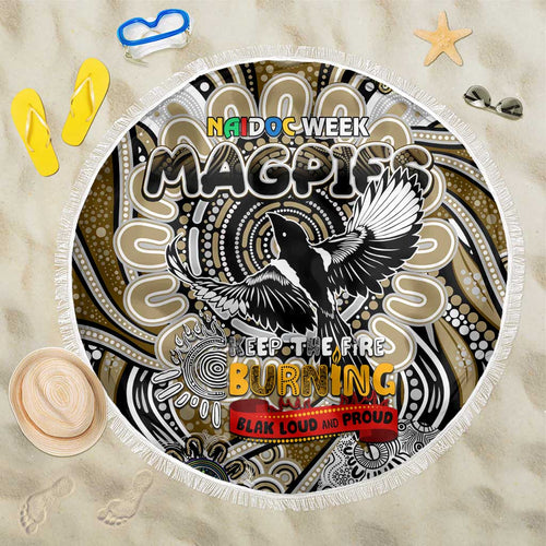 Collingwood Magpies NAIDOC Week 2024 Beach Blanket Mascot Football