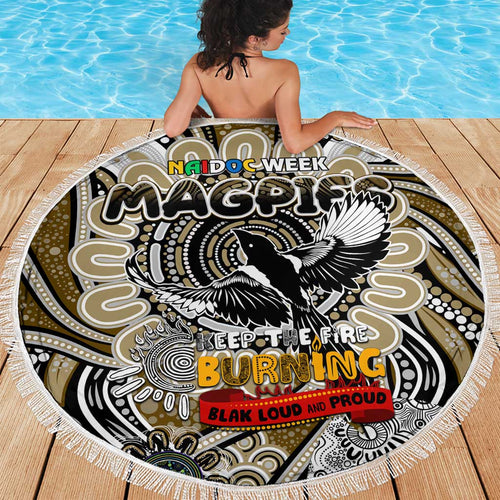 Collingwood Magpies NAIDOC Week 2024 Beach Blanket Mascot Football