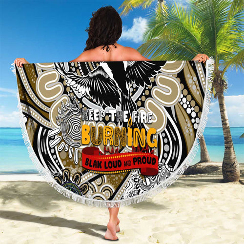 Collingwood Magpies NAIDOC Week 2024 Beach Blanket Mascot Football