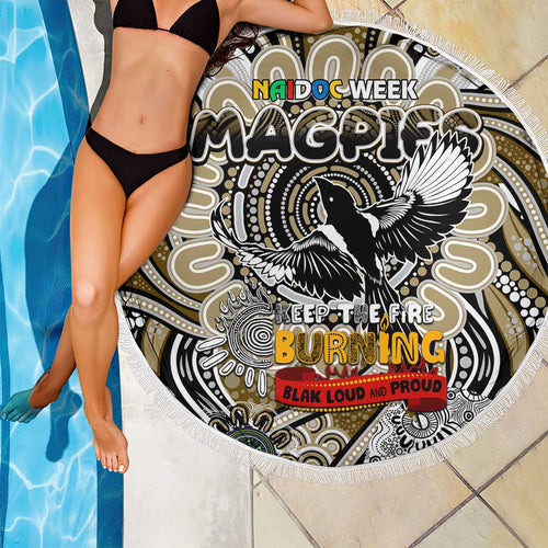 Collingwood Magpies NAIDOC Week 2024 Beach Blanket Mascot Football