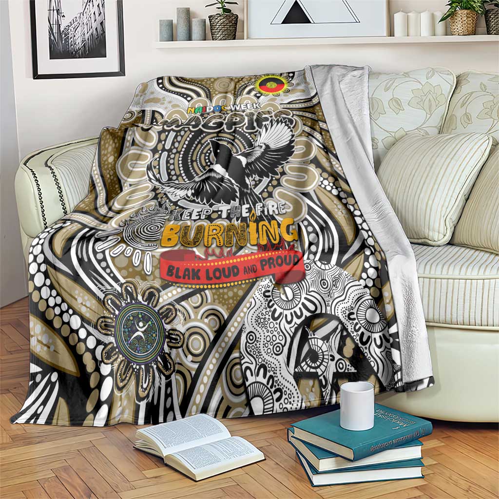 Collingwood Magpies NAIDOC Week 2024 Blanket Mascot Football