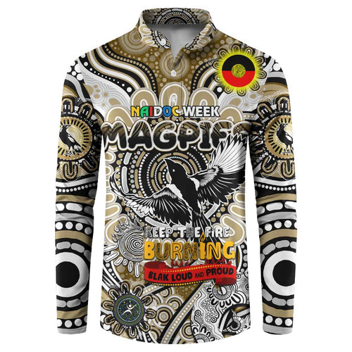 Custom Collingwood Magpies NAIDOC Week 2024 Button Sweatshirt Mascot Football