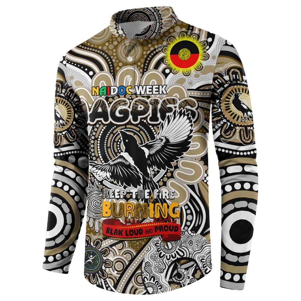 Custom Collingwood Magpies NAIDOC Week 2024 Button Sweatshirt Mascot Football