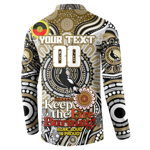 Custom Collingwood Magpies NAIDOC Week 2024 Button Sweatshirt Mascot Football