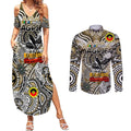 Custom Collingwood Magpies NAIDOC Week 2024 Couples Matching Summer Maxi Dress and Long Sleeve Button Shirt Mascot Football