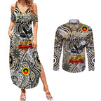 Custom Collingwood Magpies NAIDOC Week 2024 Couples Matching Summer Maxi Dress and Long Sleeve Button Shirt Mascot Football