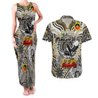 Custom Collingwood Magpies NAIDOC Week 2024 Couples Matching Tank Maxi Dress and Hawaiian Shirt Mascot Football