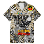 Custom Collingwood Magpies NAIDOC Week 2024 Family Matching Mermaid Dress and Hawaiian Shirt Mascot Football