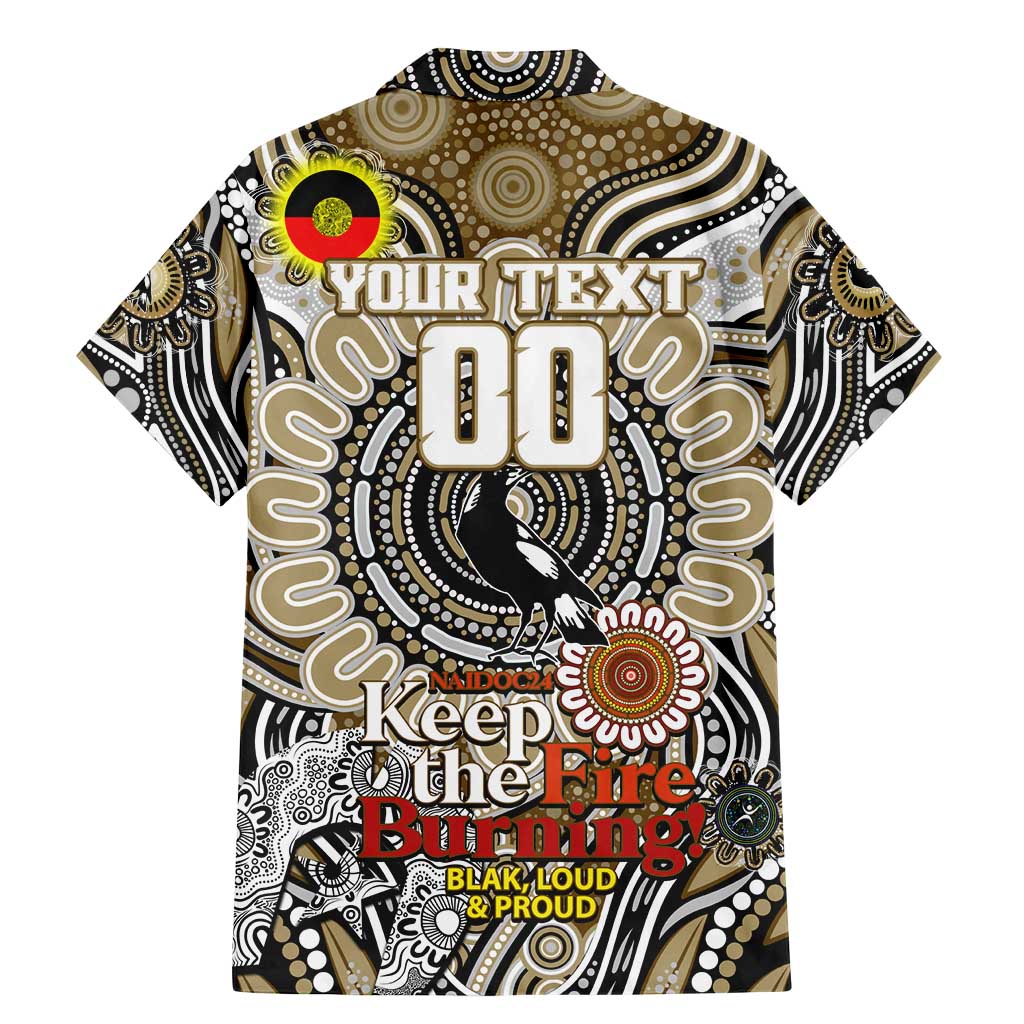 Custom Collingwood Magpies NAIDOC Week 2024 Family Matching Mermaid Dress and Hawaiian Shirt Mascot Football