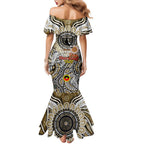 Custom Collingwood Magpies NAIDOC Week 2024 Family Matching Mermaid Dress and Hawaiian Shirt Mascot Football
