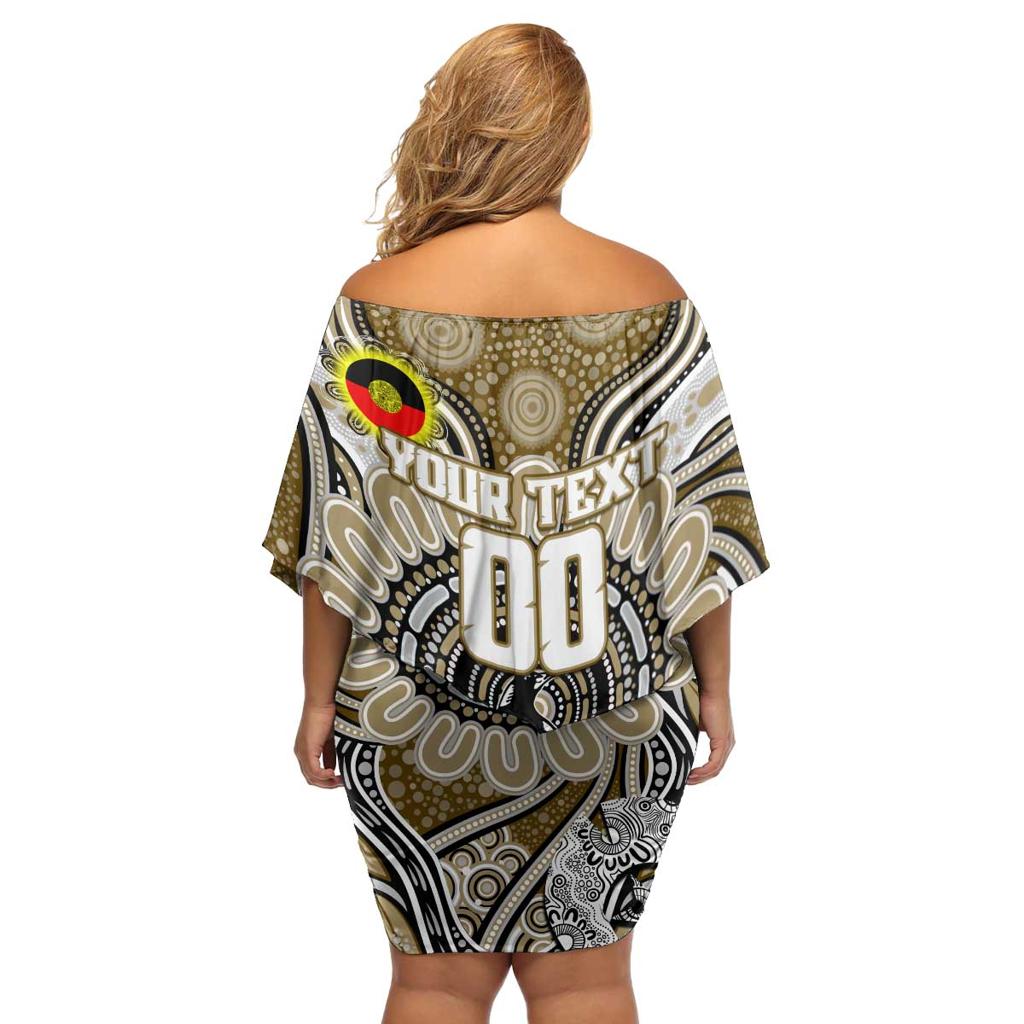 Custom Collingwood Magpies NAIDOC Week 2024 Family Matching Off Shoulder Short Dress and Hawaiian Shirt Mascot Football