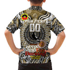 Custom Collingwood Magpies NAIDOC Week 2024 Family Matching Puletasi and Hawaiian Shirt Mascot Football