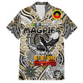 Custom Collingwood Magpies NAIDOC Week 2024 Family Matching Short Sleeve Bodycon Dress and Hawaiian Shirt Mascot Football