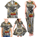 Custom Collingwood Magpies NAIDOC Week 2024 Family Matching Tank Maxi Dress and Hawaiian Shirt Mascot Football