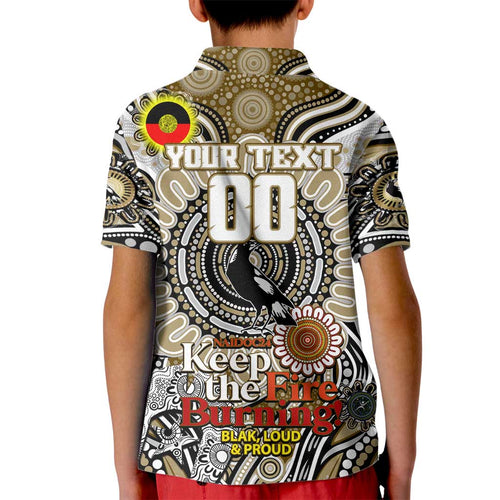 Custom Collingwood Magpies NAIDOC Week 2024 Kid Polo Shirt Mascot Football
