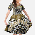Custom Collingwood Magpies NAIDOC Week 2024 Kid Short Sleeve Dress Mascot Football