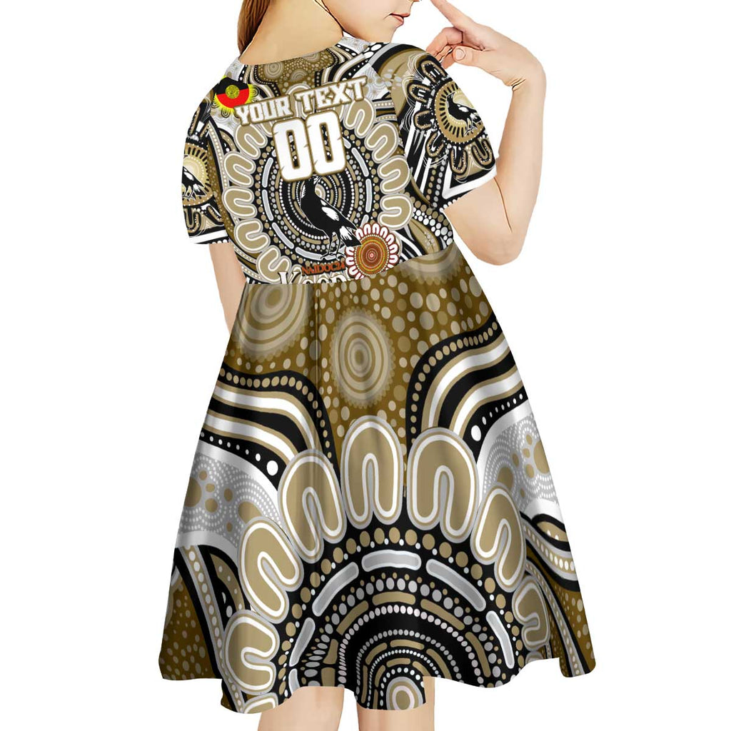 Custom Collingwood Magpies NAIDOC Week 2024 Kid Short Sleeve Dress Mascot Football