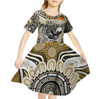 Custom Collingwood Magpies NAIDOC Week 2024 Kid Short Sleeve Dress Mascot Football